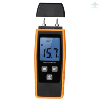 Handheld Mini Moisture Meter Digital LCD Lumber Damp Meter Wood Moisture Detector Humidity Tester for Timber Wood Drywall Plants Sheetrock Brick Mortar Concrete with 2 Pin Probe Range 0%～80%