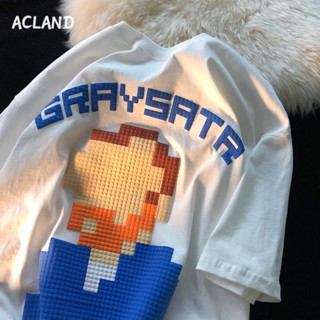 Acland เสื้อยืดผู้ชาย ผู้ชายเสื้อเชิ้ต เสื้อยืด ผ้านุ่ม ใส่สบาย ไม่หด ไม่ต้องรีด 36Z230907