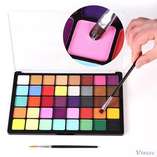 [Viocee] พาเลทสีเพ้นท์หน้า 40 สี ล้างทําความสะอาดได้ สําหรับปาร์ตี้ฮาโลวีน เทศกาล