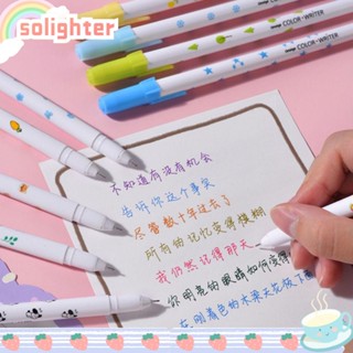 Solighter ปากกาไฮไลท์ 12 สี ต่อชุด สําหรับนักเรียน