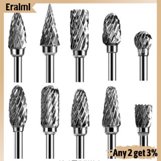 Eralml ชุดหัวคาร์ไบด์ โลหะ หมุนได้ 1/8 นิ้ว ยาว 1/4 นิ้ว สําหรับงานไม้ 10 ชิ้น ต่อชุด