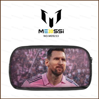 กระเป๋าดินสอ อเนกประสงค์ ขนาดใหญ่ จุของได้เยอะ ลายนักฟุตบอล KTS Lionel Messi เหมาะกับนักเรียน สําหรับเก็บเครื่องเขียน