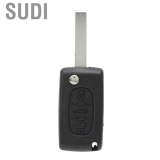 Sudi Car Trunk 3 Buttons Key Fob  Case Replacement with Groove without Base Fit for Peugeot Styling