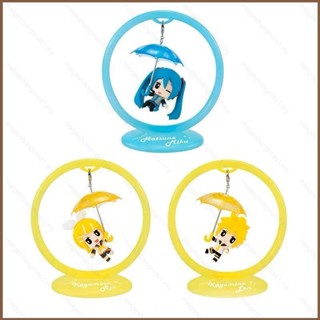 โมเดลฟิกเกอร์ Hatsune Miku Action Figure Kagamine Rin Len Umbrella ของเล่นสําหรับเด็ก จํานวน 3 ชิ้น