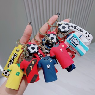 Spot# World Cup football jersey key chain pendant car key chain cartoon football souvenir pendant gift wholesale 8jj