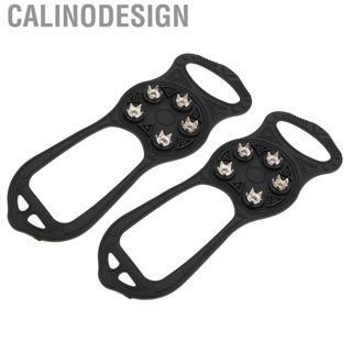 Calinodesign Snow Shoe Spikes High‑quality Silicone Material 5‑Tooth Crampons Lightweight for Outdoor Hiking