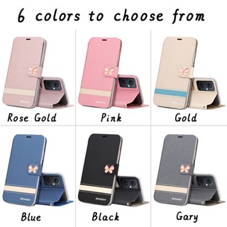 Butterfly เคส ฝาพับหนัง Apple IPhone 6 6s 7 8 SE2 IPhone6 IPhone6s IPhone7 IPhone8 Plus แม่เหล็ก ซองหนังพลิก Magnetic Flip Protective Cover Soft Shell TPU Phone Case