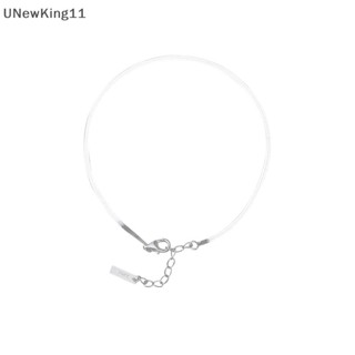 Unewking สร้อยข้อเท้าโซ่สเตนเลส สีเงิน เครื่องประดับ สําหรับผู้ชาย ผู้หญิง