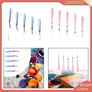 [Lovoski2] พาเลทโลหะ 5 ชิ้น สําหรับสีน้ํามัน ผ้าแคนวาส