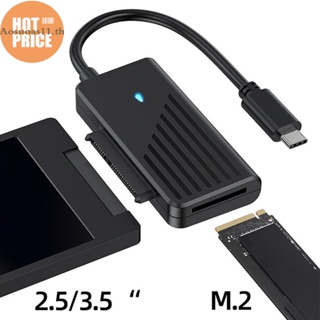 Aosuoas อะแดปเตอร์แปลงสายเคเบิล USB เป็น SATA USB 3.0 2.0 เป็น M.2 NGFF SATA สําหรับฮาร์ดไดรฟ์ SSD HDD 2.5 3.5 นิ้ว