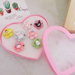 【เงินสดในการจัดส่ง】SANRIO เครื่องประดับ แหวนเจลลี่ ลายดอกไม้น่ารัก สร้างสรรค์ สําหรับของขวัญวาเลนไทน์