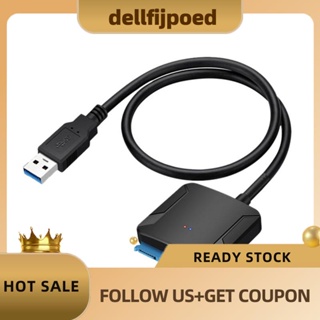 【dellfijpoed】อะแดปเตอร์แปลงสายเคเบิล Usb 3.0 เป็น Sata 22Pin SataIII เป็น Usb3 0 สําหรับ Sata HDD SSD 2.5 นิ้ว 3.5 นิ้ว