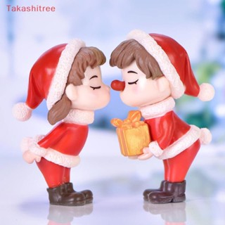 (Takashitree) ตุ๊กตาคู่รักคริสต์มาส ขนาดเล็ก สําหรับตกแต่งบ้าน สวน