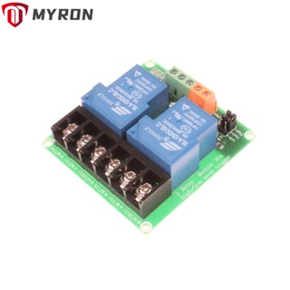 Myron โมดูลรีเลย์ 2 ช่อง 2 ช่อง DC 12V ทริกเกอร์ระดับ 30A สําหรับบ้าน