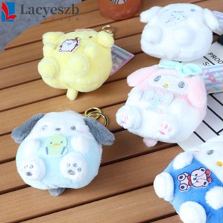 Lacyeszb กระเป๋าเครื่องสําอาง หูฟัง จี้ตุ๊กตาการ์ตูน Melody Pompompurin Cinnamoroll ขนาดเล็ก สําหรับเด็กผู้หญิง