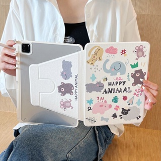 เคสหนังอะคริลิคแข็ง ลายช้างหมู สําหรับ IPad Mini6 IPad5 6 7 8 9 Air Air1 Air2 Air3 Air4 Air5 10.9 นิ้ว Pro10.5 Pro11 Pro12.9 2018 2020 2021 2022