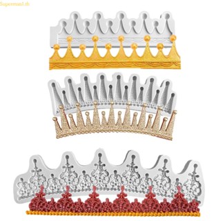 แม่พิมพ์ซิลิโคน รูปมงกุฎ ไม่เหนียวติด สําหรับทําช็อคโกแลต ขนม เบเกอรี่