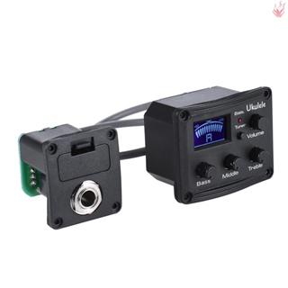 Y- อูคูเลเล่ อูคูเลเล่ Uke Piezo Pickup Preamp 3-Band EQ อีควอไลเซอร์ จูนเนอร์ ระบบ พร้อมหน้าจอ LCD