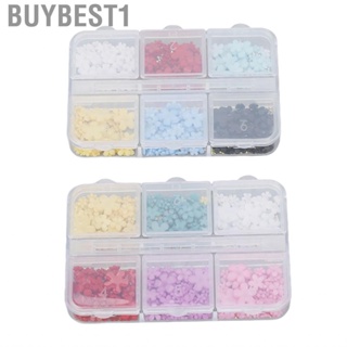 Buybest1 2 Boxes 12 Grids 3D Flower Nail Charms Resin DIY Art Decoration Rhines