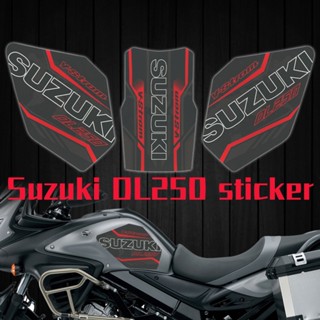 สติกเกอร์ติดถังน้ํามันรถจักรยานยนต์ Suzuki DL250 สติกเกอร์สามกล่อง ดัดแปลง ฝ้า ก้างปลา ป้องกันรอยขีดข่วน กันน้ํา ทนต่อการสึกหรอ ป้องกันการลื่นไถล ทันสมัย ป้องกันบุคลิกภาพ