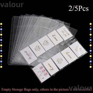 Valour กระเป๋าพลาสติกใส สําหรับใส่นามบัตร 2 5 ชิ้น