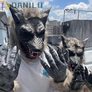 Danilo หน้ากากยาง รูปหัวหมาป่า สําหรับแต่งคอสเพลย์ ปาร์ตี้ฮาโลวีน