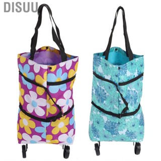 Disuu Grocery Bag  Canvas Stable Shopping Saving Space Collapsible for Elderly Mall Market