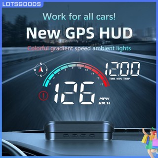 ★ Lotsgoods.th ★【พร้อมส่ง】ใหม่ เครื่องวัดความเร็วดิจิทัล M22 HUD หน้าจอโปรเจคเตอร์ GPS ความเร็วสูง พร้อมมาตรวัดระยะทาง สําหรับรถยนต์