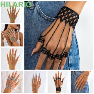 Hilario สร้อยข้อมือ แหวนเต้นรํา สไตล์โบราณ พร้อมสร้อยข้อมือ เครื่องประดับเต้นรําหน้าท้อง