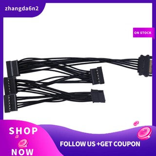 【พร้อมส่ง】สายเคเบิลแยกพาวเวอร์ซัพพลาย 4pin IDE 1 เป็น 5 SATA 15Pin สําหรับ PC Sever 18AWG 4-Pin เป็น 15-Pin DIY