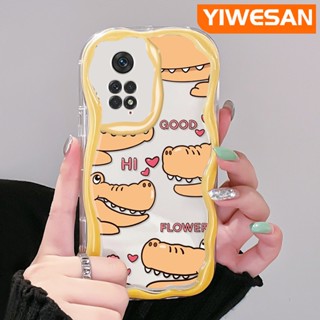 เคสโทรศัพท์มือถือ ซิลิกาเจลนิ่ม ใส กันกระแทก ลายหนังจระเข้น่ารัก สําหรับ Xiaomi MI Redmi Note 11 11s Poco M4 Pro 4G