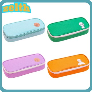 Zelth กล่องเครื่องเขียน ดินสอ แบบพกพา สีแคนดี้ สร้างสรรค์