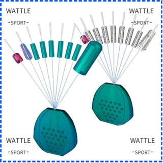 Wattle ถั่วยางนิ่ม ใส 7+2 องศา ทนทาน อุปกรณ์เสริม สําหรับตกปลา 90 ชิ้น (10 กลุ่ม)