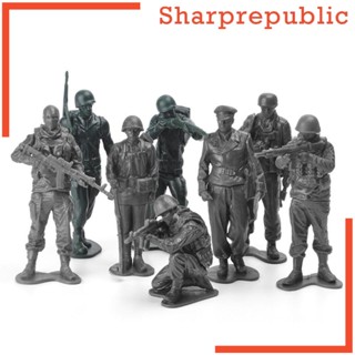 [Sharprepublic] ของเล่นฟิกเกอร์ทหาร สมจริง สําหรับวัยรุ่น 8 ชิ้น