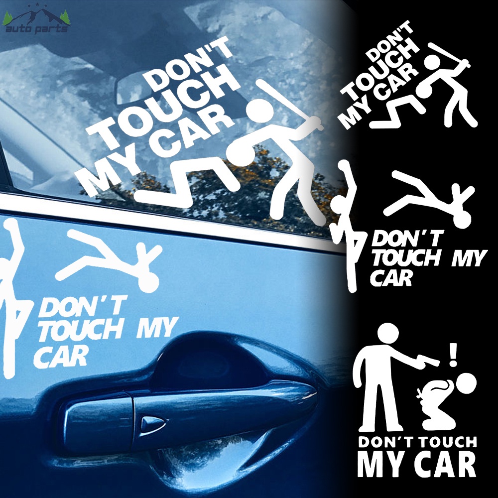 สติกเกอร์ PVC ลาย Don't Touch My Car กันน้ํา สําหรับติดตกแต่งกระจกรถยนต์