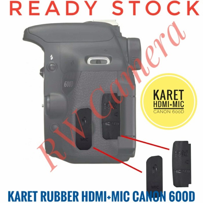 ยาง USB MIC HDMI AV OUT Canon 600D 650D 700D Kiss X5 X7 ฝาครอบ