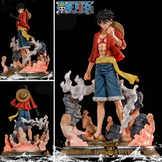 Figure ฟิกเกอร์ Model โมเดล One Piece    Monkey D Luffy มังกี้ ดี ลูฟี่ มนุษย์ยาง 36 cm samutprakanboonsiri