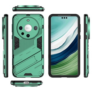 สําหรับ Huawei Mate 60, 60 Pro เคส ELVEV Punk Stlye เกราะป้องกันเต็มรูปแบบ พร้อมขาตั้งในตัว