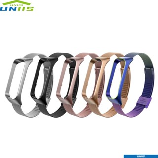 Uniis สายรัดข้อมือโลหะ อุปกรณ์เสริม สําหรับ Galaxy Fit 2 R220