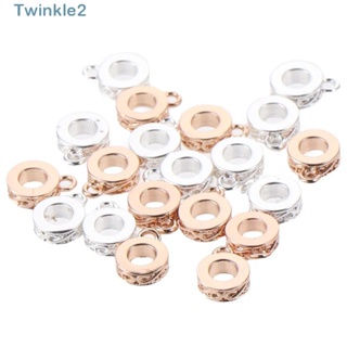 Twinkle ลูกปัดทองเหลือง 10 มม.*8 มม. พร้อมห่วง 20 ชิ้น