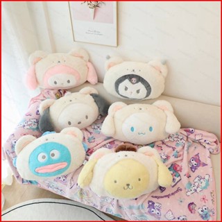 Yb1 หมอนผ้าห่ม ผ้ากํามะหยี่ขนนิ่ม ลาย Sanrio White Bear Series Kuromi Melody Cinnamoroll BY1 สําหรับเด็กผู้หญิง