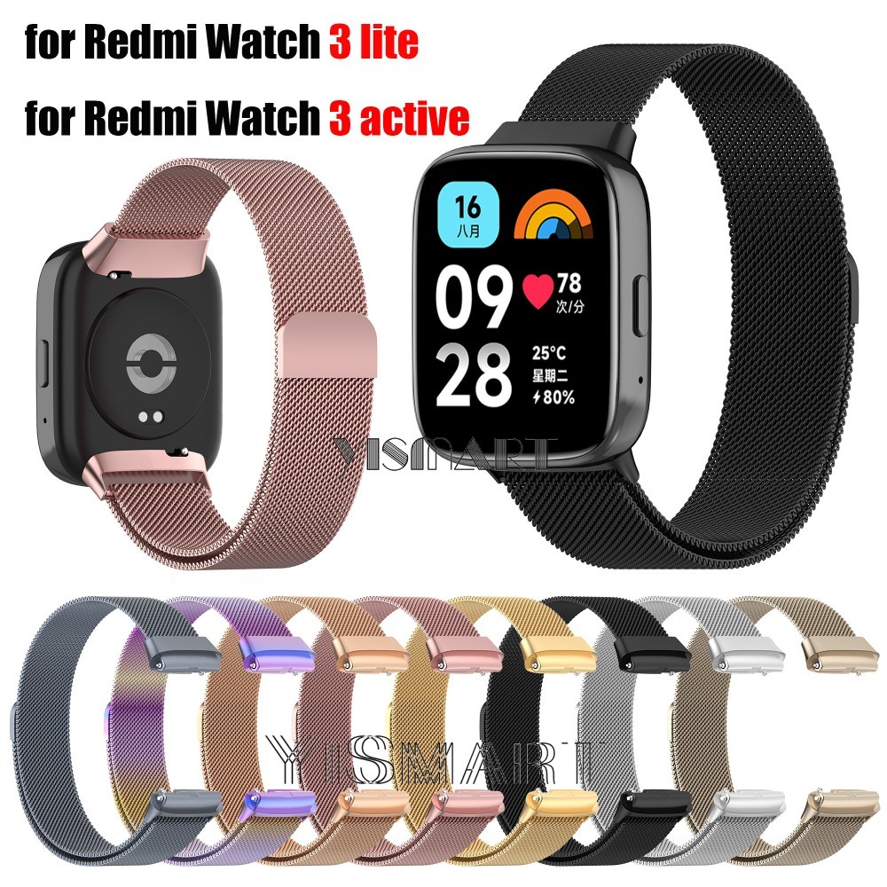 Milanese สายนาฬิกาข้อมือโลหะ แม่เหล็ก สําหรับ Redmi Watch 3 Lite Redmi Watch3 Lite