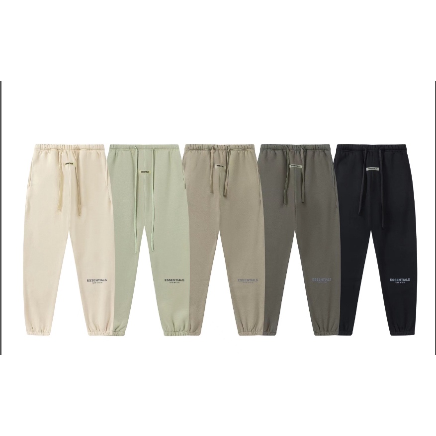 สต็อกพร้อม ❤ High Street FOG FEAR OF GOD Double line ESSENTIALS กางเกงตุ๊กตาหลวมสําหรับผู้ชายและผู้ห
