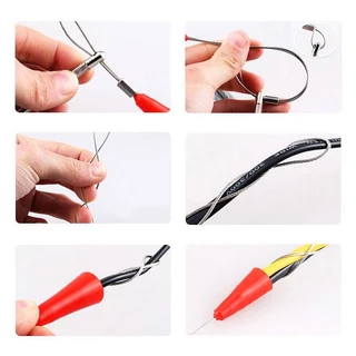 ลวดสลิงร้อยท่อ Wire Puller Lead Cable ลวดคล้องสายฟิตเทป สำหรับ เดินท่อร้อยสายไฟในท่อ พร้อมส่ง ได้ 3 ชิ้น
