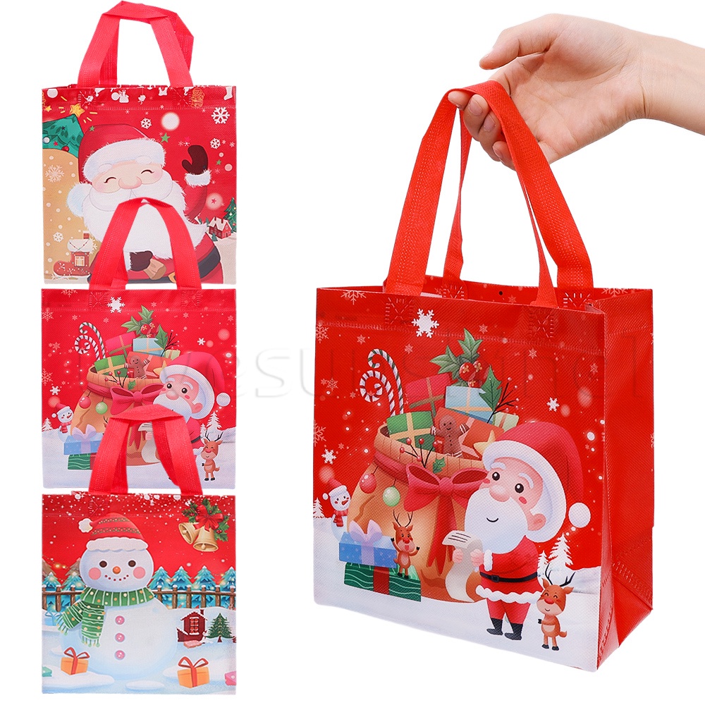 ถุงของขวัญคริสต์มาสน่ารัก / ถุงหิ้วตรุษจีน อุปกรณ์งานเลี้ยง / ถุงของขวัญคริสต์มาส ปีใหม่ / ถุงบรรจุภัณฑ์ ผ้านอนวูฟเวน /