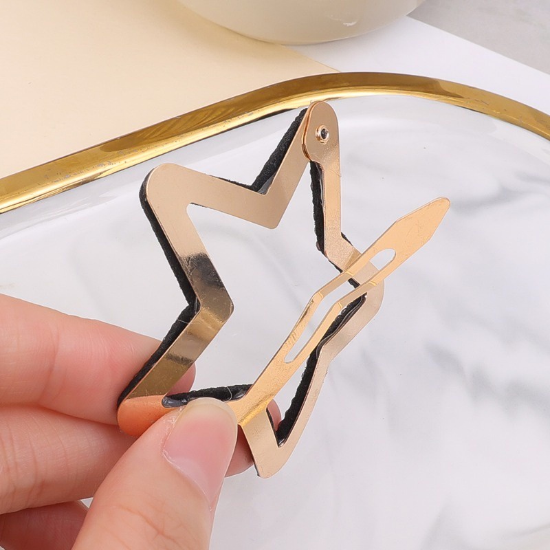 กิ๊บติดผม รูปดาว ประดับพลอยเทียม สไตล์เกาหลี เรียบง่าย เครื่องประดับ สําหรับผู้หญิง - รูปที่ 6