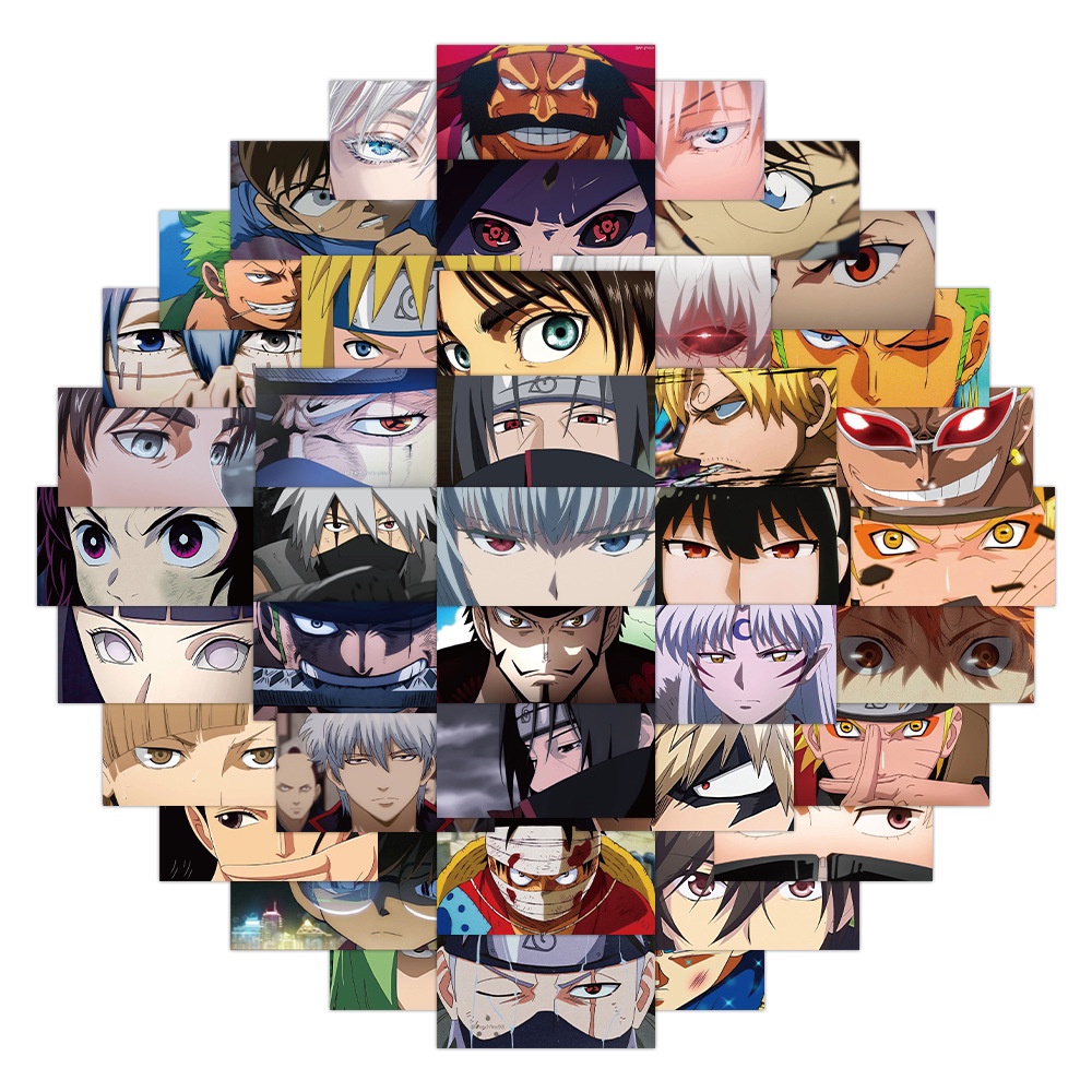 Lanlanstickersworld สติกเกอร์ ลายการ์ตูนอนิเมะ สําหรับติดตกแต่งหมวกกันน็อค จักรยาน 60 ชิ้น