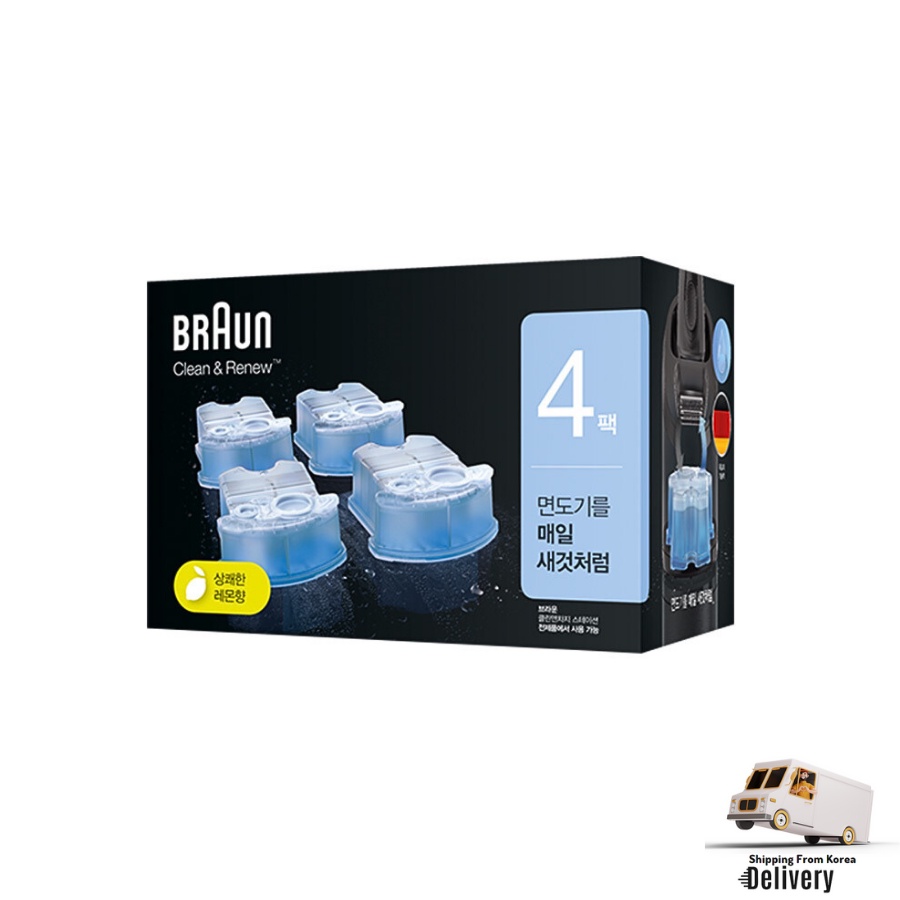 เบราน์ น้ํายาทําความสะอาดเครื่องโกนหนวดไฟฟ้า ซีซีอาร์2 ซีซีอาร์4 ชุด 3 5 7 8 9 ใบมีดโกน น้ํายาล้างสุทธิ ทําความสะอาดและ รีนิว