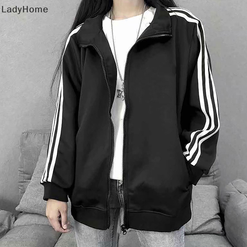Lhj เสื้อแจ็คเก็ตสตรีสเวตเตอร์แขนยาวมีซิป