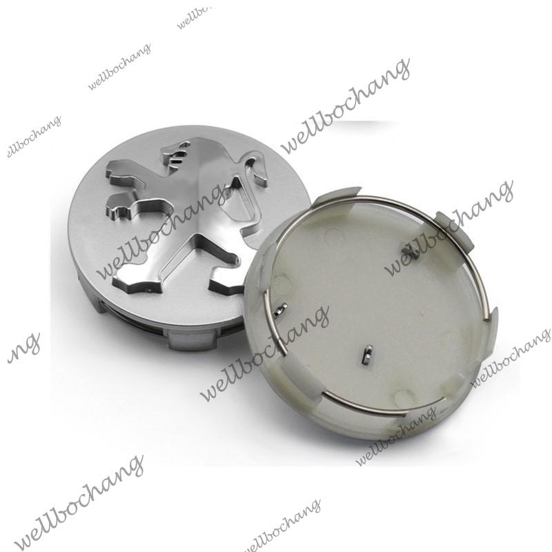 ฝาครอบดุมล้อรถยนต์ 60 มม. อุปกรณ์เสริม สําหรับ Peugeot 206 207 208 301 307 308 406 407 508 3008 4 ชิ้น ต่อชุด